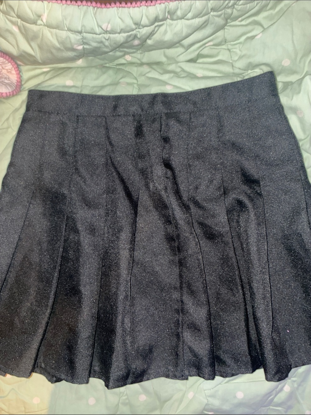 Black Pleated Women's Skirt - Classic A-Line